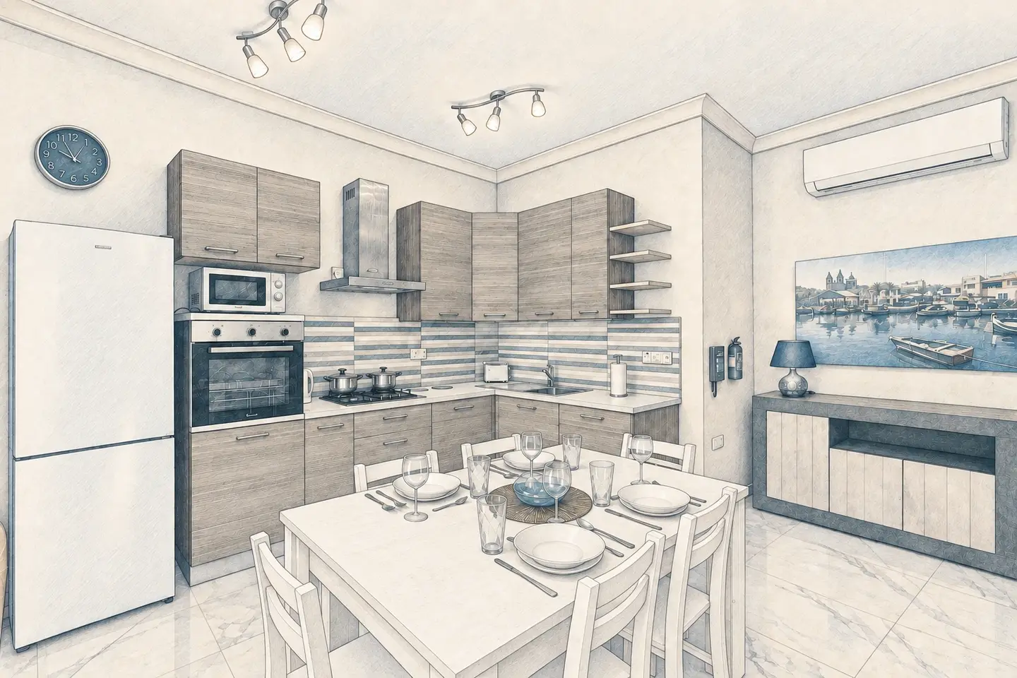 Apartment interior in Marsaskala
